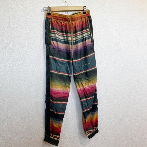 Aviator Nation- RARE Multi Color Tulum Wind Pant Size S - Picture 1 of 6
